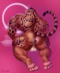  anthro anus back_muscles balls benji_(character) big_muscles brown_anus butt clouded_leopard ear_piercing ear_ring eyes_closed felid frowney_face fur genitals hi_res huge_muscles hyper hyper_muscles kneeling looking_away mainlion male mammal muscular muscular_anthro muscular_arms muscular_male muscular_thighs orange_body orange_fur pantherine pawpads paws piercing pillow pink_background presenting presenting_anus presenting_hindquarters raised_tail simple_background solo spread_legs spreading white_balls 