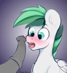  absurd_res ambiguous_gender animal_genitalia animal_penis blush bodily_fluids dreamer_skies_(oc) equid equine equine_penis fan_character feral genitals green_eyes green_hair hair hasbro hi_res knochka male_(lore) mammal medial_ring multicolored_hair my_little_pony pegasus penis saliva saliva_on_penis saliva_string teeth_showing tongue tongue_out two_tone_hair white_body white_wings wings 