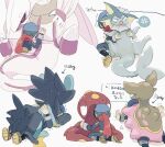  absurd_res ambiguous_gender bodily_fluids cephalopod eeveelution felid feline feral gastrodon group hi_res human japanese_text legendary_pok&eacute;mon luxray mammal marine mollusk nintendo octillery palkia pok&eacute;mon pok&eacute;mon_(species) red_eyes sweat text vaporeon video_games winte 