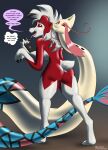  anthro clothing dialogue duo english_text female feral halcy0n hi_res human lycanroc mammal midnight_lycanroc milotic mind_control nintendo pok&eacute;mon pok&eacute;mon_(species) rubber rubber_clothing rubber_suit species_transformation suit_transformation text transformation video_games 