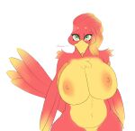  absurd_res anselme anthro anthrofied avian banjo-kazooie beak big_breasts bird black_eyelashes breasts breegull curvy_figure digital_media_(artwork) feathers female flat_colors front_view hi_res holding_breast huge_breasts kazooie lying nipples non-mammal_breasts nude on_front orange_body orange_feathers presenting presenting_breasts rareware red_body red_feathers simple_background solo tail_feathers video_games voluptuous white_background wide_hips yellow_beak yellow_body yellow_feathers 