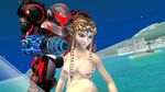  beach blonde_hair blue_eyes breasts cap gun hack hostage long_hair metroid nintendo nude ponytail princess_zelda pussy samus_aran super_smash_bros. uncensored 