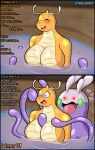  absurd_res age_difference al_gx anthro bath bathing big_breasts breasts dragon dragonite duo english_text eyes_closed female female/female feral goo_creature goomy hi_res hot_dogging hot_spring imminent_rape imminent_sex mature_female nintendo nude older_female orange_body pok&eacute;mon pok&eacute;mon_(species) purple_body slime smile story story_in_description tentacles text video_games water 