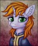  bethesda_softworks bust_portrait eltaile equid equine fallout fallout_equestria fan_character female hi_res horn horse inner_ear_fluff littlepip looking_at_viewer mammal my_little_pony pony portrait safe_(disambiguation) tuft unicorn vault_suit video_games 