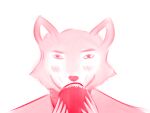  2015 ambiguous_gender anthro blush bodily_fluids canid canine canis clothing cum digital_media_(artwork) duo eyes_closed fellatio genital_fluids jam_(artist) knot looking_up male mammal oral penile religious_clothing reverend_wolf_(jam) sex simple_background wolf 