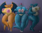  absurd_res anthro bds_charmeleon big_breasts breasts charciko charizard cherry_(bds) collaboration female feraligatr genitals group hi_res huge_breasts lapras mature_female nintendo nude pok&eacute;mon pok&eacute;mon_(species) pussy slightly_chubby thick_thighs tongue tongue_out trio venus_(charciko) video_games yuki_(evov1) 
