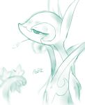  absurd_res ambiguous_gender azre feral half-closed_eyes hi_res leaf_tail looking_away narrowed_eyes nintendo pok&eacute;mon pok&eacute;mon_(species) serperior signature simple_background sketch solo straw_in_mouth video_games white_background 