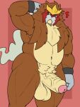  anthro anthrofied balls brown_body brown_fur castrodour entei fur genitals hi_res humanoid_genitalia humanoid_penis legendary_pok&eacute;mon male muscular muscular_anthro muscular_male nintendo nude penis pok&eacute;mon pok&eacute;mon_(species) solo video_games 