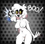  anthro breasts colored delirium_(tboi) digital_drawing_(artwork) digital_media_(artwork) duo female genitals ghost goo_creature hair hi_res male male/female pussy rex_santos spirit standing the_binding_of_isaac_(series) the_lost_(tboi) video_games white_body white_hair yellow_eyes 
