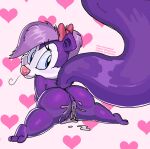  &lt;3 accessory anonymous_artist anthro big_tail bodily_fluids butt cum cum_in_ass cum_inside cybert female fifi_la_fume genital_fluids hair_accessory hair_bow hair_ribbon hi_res looking_back mammal mephitid ribbons skunk solo tiny_toon_adventures warner_brothers 