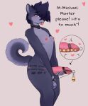  &lt;3 &lt;3_eyes anal_beads anal_beads_in_urethra anthro balls bell biped blep blue_eyes blush body_writing canid canine canis chastity_device collar digital_drawing_(artwork) digital_media_(artwork) erection erogekoi exclamation_point frenum_ladder frenum_piercing fur genital_piercing genitals girly glans hi_res humanoid_genitalia humanoid_penis looking_at_viewer malcolm_(applelover22) male mammal multicolored_body multicolored_fur nipple_piercing nipples nude one_eye_obstructed penetration penis penis_piercing piercing plug_(sex_toy) sex_toy simple_background solo standing tally_marks tongue tongue_out two_tone_body two_tone_fur urethral urethral_penetration urethral_plug wolf 