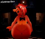  2022 animatronic anthro areola bald_crotch bedroom_eyes black_clothing black_nose black_pupils blush blush_stickers bow_ribbon bow_tie breasts butt_from_the_front clothing crossgender curvy_figure digital_media_(artwork) eyebrows eyelashes female fingers five_nights_at_freddy&#039;s five_nights_at_freddy&#039;s_2 front_view fur hair hair_over_eye hat hat_only headgear headgear_only headwear headwear_only hi_res holding_object inside jaynatorburudragon looking_at_viewer looking_forward machine mammal microphone mostly_nude mtf_crossgender narrowed_eyes nipples nude one_eye_obstructed open_mouth open_smile orange_body orange_fur portrait pupils robot round_ears scottgames seductive small_waist smile solo teeth thick_thighs three-quarter_portrait top_hat toy_freddy_(fnaf) ursid video_games wide_hips 