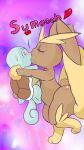  &lt;3 ambiguous_gender big_butt blush blush_stickers bodily_fluids butt butt_grab button_nose chikomin effect embrace feral hand_on_butt heart_background hi_res hug kissing lagomorph leporid lips lopunny mammal nintendo on_model pok&eacute;mon pok&eacute;mon_(species) questionable_consent rabbit reptile scalie seductive size_difference sound squirtle sweat sweatdrop thick_lips turtle video_games 