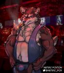  canid canine canis chazz cigar clothing hi_res leather leather_clothing male mammal metric_fox musclegut wolf 