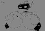 absurd_res areola bedroom_eyes big_breasts breasts controller cyanu female game_controller hand_on_breast hi_res holding_breast huge_breasts humanoid looking_at_viewer machine monochrome narrowed_eyes nintendo nintendo_controller nintendo_entertainment_system nipples not_furry r.o.b. robot robot_humanoid seductive solo video_games 