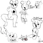 anthro bear beep! blush bodily_fluids breasts butt cartoon_network cum cum_on_face digital_media_(artwork) english_text eyelashes female genital_fluids genitals hi_res humanoid mammal nipples nude on_model open_mouth paper paper_creature pussy smile solo teri_(tawog) text the_amazing_world_of_gumball tissue tissue_box