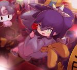  amano_keita blurry blush candy_apple cotton_candy depth_of_field floating food fubukihime green_eyes hanako-san_(youkai_watch) high_ponytail japanese_clothes kimono koenra komajirou komasan long_hair looking_at_viewer looking_back multicolored_hair nollety open_mouth purple_hair sandals snowrabby solo_focus two-tone_hair usapyon whisper_(youkai_watch) youkai_(youkai_watch) youkai_watch 