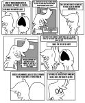 ambiguous_form ambiguous_gender bodily_fluids border clothed clothing comic daniel_toke dialogue doctor_richards door doorframe english_text female_(lore) frown greyscale group hi_res holding_object hoodie human human_only looking_at_another male mammal mivliano_10-c monochrome narrowed_eyes not_furry satchel shane_frost smile speech_bubble sweat sweatdrop text topwear trio white_border