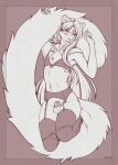 accelo accelo_(character) anthro blush bra chastity_device clothing felid garter_belt garter_straps girly hair hi_res legwear lingerie long_hair long_tail male mammal monochrome pantherine panties snow_leopard solo stockings tail underwear
