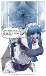 analysis angry annoyed anthro anus big_anus big_breasts black_sclera bodily_fluids breasts butt clothed clothing eeveelution english_text eve_(avyweathery) female generation_4_pokemon glaceon goth hi_res legwear maid_apron maid_collar maid_uniform markings mjeow mole_(marking) mole_on_butt musk musk_clouds nintendo panties panties_down partially_clothed pokemon pokemon_(species) profanity purple_eyes ribbons scan scanner scanning snout solo spread_anus spread_butt spread_legs spreading steam stockings sweat sweatdrop sweaty_butt text underwear underwear_down uniform work_uniform working
