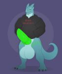 abstract_background amit animal_genitalia animal_penis balls big_balls big_penis bite biting_lip black_clothing black_hoodie black_topwear canine_genitalia canine_penis claws clothed clothing dex_(android1110) erection genitals green_eyes green_markings green_penis grey_body hi_res hoodie horn huge_balls huge_penis hyper hyper_balls hyper_genitalia hyper_penis invalid_tag knot male markings multicolored_body muscular muscular_arms muscular_legs partially_clothed penis plantigrade print_clothing simple_background solo spiked_penis spikes spikes_(anatomy) standing tail teal_body topwear two_tone_body