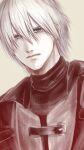  1boy bishounen closed_mouth dante_(devil_may_cry) devil_may_cry_(anime) devil_may_cry_(series) highres ika_vergi looking_at_viewer male_focus simple_background solo 