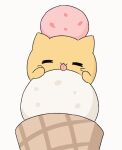  animal_focus animated animated_gif blob_(google) cat commentary_request food food_focus ice_cream ice_cream_cone licking original simple_background triple_scoop umihio white_background 