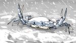  animal animal_focus crab crustacean grey_background highres no_humans original sketch snow snowing tagme tsukumizu_yuu 