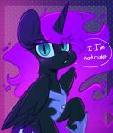  absurd_res blue_eyes blue_eyeshadow blush cutie_mark dialogue english_text equid equine ethereal_hair eyeshadow friendship_is_magic hasbro hi_res horn jewelry lies makeup mammal my_little_pony necklace nightmare_moon_(mlp) pupils sakukitty slit_pupils solo text winged_unicorn wings 