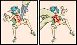  774 bdsm blood blue_hair bondage boxcutter breasts fairy flat_chest green_hair guro lowres mutilation nipple nipples open_legs open_mouth pointed_ears pointy_ears pussy rolleyes rolling_eyes scream screaming spread_legs tape tears torn_clothes vagina vivisection 