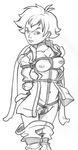  angry bdsm bondage boobs bound breast breasts capcom highres makoto makoto_(street_fighter) monochrome pubic_hair pussy rope scarf street_fighter street_fighter_iii street_fighter_iii:_3rd_strike 