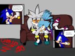 absurd_res anthro blaze_the_cat cobb333 dialogue door duo fellatio female furniture hi_res male male/female oral penile sega sex silver_the_hedgehog simple_background sofa sonic_the_hedgehog sonic_the_hedgehog_(series) speech_bubble