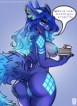 anthro anus birthday breasts butt cake canid canine dessert female food genitals hi_res hybrid icebounde mammal nyx_(icebounde) pussy solo