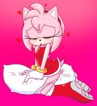  amy_rose anthro boots clothing dress_shirt eulipotyphlan female footwear fur grinding hair hedgehog mammal masturbation pillow pillow_humping pink_body pink_fur pink_hair sega shirt solo solo_focus sonic_the_hedgehog_(series) tenshigarden topwear 