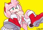  amy_rose anthro boots clothing coolblue duo eulipotyphlan female footwear fur genitals hair hedgehog humanoid mammal pink_body pink_fur pink_hair pussy sega short_hair solo_focus sonic_the_hedgehog_(series) spread_pussy spreading 