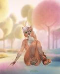 3d_(artwork) andromorph anthro canid canine digital_media_(artwork) female fox hi_res intersex mammal nude paws solo