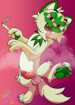  absurd_res anthro bodily_fluids claws dripping drugs felid feline genital_fluids hi_res lobofeo male mammal marijuana nintendo pawpads paws pok&eacute;mon pok&eacute;mon_(species) precum precum_drip solo sprigatito video_games 