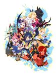  4girls 6+boys :o absurdres adjusting_eyewear animal_ears armor black_hair black_pantyhose blonde_hair bloodis_(disgaea) boots breasts bright_pupils christo_(disgaea) cleavage club_(weapon) colored_skin constricted_pupils curry disgaea earrings fake_animal_ears fang food full_armor fur_trim gloves green_hair grey_hair grin gun handgun headband headphones highres holding holding_club holding_gun holding_plate holding_spoon holding_staff holding_wand holding_weapon horns jewelry jitome killia_(disgaea) liezerota_(disgaea) long_hair long_sleeves looking_at_viewer majorita_(disgaea) makai_senki_disgaea_5 miniskirt multiple_boys multiple_girls muscular muscular_male necktie no_pupils non-web_source official_art open_mouth pantyhose photoshop_(medium) pink_hair plate prinny purple_eyes purple_hair rabbit_ears rabbit_tail rectangular_eyewear red_eyes red_hair red_magnus red_skin revolver rice scar seraphina_(disgaea) short_hair short_necktie single_horn skin_fang skirt smile spoon staff tail thigh_strap twintails updo usalia_(disgaea) void_dark_(disgaea) wand weapon white_hair yellow_eyes zeroken_(disgaea) 