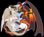  amypast_(artist) braisewolf dragon duo female feral fur furred_dragon male maythedragon scalie western_dragon 