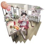  3boys 3girls animal_ears animal_hands apron balloon bar_stool black_hair black_thighhighs blush bow bright_pupils broccoli brown_hair cat_ears cat_tail chandelier crossover cucumber cucumber_slice fake_animal_ears fake_tail flower food frilled_apron frilled_hairband frills geta girls&#039;_frontline_neural_cloud gloves green_eyes grey_hair hair_ornament hairband hakama hakama_skirt hashida_itaru heart heart_hands highres holding holding_notepad ice_cream indoors japanese_clothes ketchup_bottle kimie_(neural_cloud) knees_to_chest kosode lab_coat long_hair looking_at_another looking_at_viewer maid maid_apron maid_cafe maid_headdress miko multiple_boys multiple_girls notepad official_art okabe_rintarou omelet omurice one_eye_closed otoko_no_ko paw_gloves paw_print plant potted_plant red_bow red_eyes red_hakama shiina_mayuri short_hair skirt spoon steins;gate stool tail tail_bow tail_ornament thighhighs third-party_source tomato tomato_slice transparent_background twintails undine_(neural_cloud) urushibara_ruka wa_maid white_apron white_headdress white_thighhighs wide_sleeves wooden_floor 