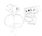 animal_crossing balls big_balls big_breasts big_butt big_penis bodily_fluids bottomless bra breasts bulumble-bee butt canid canine canis clothed clothing domestic_dog female genitals group gynomorph huge_butt human hyper hyper_butt intersex intersex/female isabelle_(animal_crossing) mammal nintendo partially_clothed penis shirt sketch sweat thick_thighs topwear trio underwear villager_(animal_crossing)