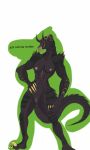  anthro bethesda_softworks black_body black_scales black_sclera breasts claws crazy-fox deathclaw fallout female genitals hi_res horn humanoid nude pussy scales scalie simple_background solo video_games 
