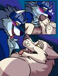  absurd_res alan_maxwolf anthro canid canine canis double double_trouble fitcher fitcher_(kabscorner) happy_furry hi_res inspired jasonafex kabscorner kissing male male/male mammal wolf 