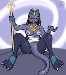  2022 anthro breasts clothed clothing colored digital_drawing_(artwork) digital_media_(artwork) domestic_cat fan_character felid feline felis female hair hi_res humanoid looking_at_viewer mammal nintendo pok&eacute;mon pok&eacute;mon_(species) shaded signature solo staff tagme unnamed_character unnamed_fakemon_(matpat) video_games youtube 