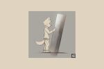  anthro bruno_borker canid canine canis clothed clothing domestic_dog footwear hi_res male mammal minerals reflection shoes silver_block simple_background sketch solo 