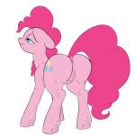  absurd_res anus blue_eyes clitoris cupcakesnstuff cutie_mark dock ears_down earth_pony equid equine eyelashes female feral friendship_is_magic genitals hair half-closed_eyes hi_res hooves horse mammal my_little_pony narrowed_eyes pink_body pink_hair pink_tail pinkie_pie_(mlp) pivoted_ears pony puffy_anus pussy raised_tail simple_background solo standing wavy_mouth white_background 