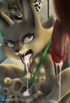  absurd_res after_oral anthro areola bodily_fluids breasts canid canine corsac_fox cum cum_from_mouth cum_from_penis cum_in_mouth cum_inside digital_media_(artwork) dreamworks duo ear_piercing female flaccid fox fur genital_fluids genitals grey_body grey_fur hi_res humanoid_genitalia humanoid_penis kung_fu_panda lazyart leaking_cum male male/female mammal mostly_offscreen_character nipples nude open_mouth penis piercing simple_background sitting solo_focus spread_legs spreading teeth tongue tongue_out true_fox whiskers zhen_(kung_fu_panda) 