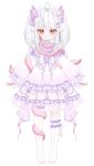  1girl :3 absurdres animal_ears asymmetrical_legwear bow clothing_cutout dragon_horns dress dress_bow extra_ears frilled_dress frilled_socks frills fuer_(stardust_project) full_body highres horns kneehighs long_hair long_sleeves looking_at_viewer no_shoes official_art orange_eyes pink_dress pointy_ears puffy_long_sleeves puffy_sleeves purple_bow short_dress shoulder_cutout single_sock single_thighhigh socks solo standing stardust_project straight-on tachi-e tentacles thighhighs transparent_background two_side_up uneven_legwear virtual_youtuber white_bow white_hair white_socks white_thighhighs 