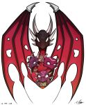  2020 activision adam_clowery anthro collar cynder dragon facial_markings female head_markings hi_res looking_at_viewer markings membrane_(anatomy) membranous_wings signature simple_background smile smug spiked_collar spikes spyro_the_dragon video_games white_background wings 
