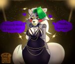  2024 absurd_res animatronic anthro artist_name beanontoast big_breasts big_tail black_clothing black_dress blush breasts canid canine canis cleavage clothed clothing cosmic_background curvy_figure detailed_background dialogue digital_drawing_(artwork) digital_media_(artwork) dress ear_piercing ear_ring english_text eyelashes eyeshadow female five_nights_at_freddy&#039;s five_nights_at_freddy&#039;s:_security_breach fluffy fluffy_tail glistening glistening_body gold_eyeshadow gold_lipstick green_hair green_highlights grey_body grey_hair hair heart_symbol hearts_around_head hi_res highlights_(coloring) hollow_hip_backless_chain_dress hourglass_figure long_hair long_tail machine makeup mammal meme multicolored_body patreon patreon_logo piercing ring_piercing robot roxanne_wolf scottgames segmented_arms small_waist smile snout solo space space_background steel_wool_studios tail text thick_thighs twitter twitter_logo two_tone_body voluptuous watermark wide_hips wolf yellow_eyes 